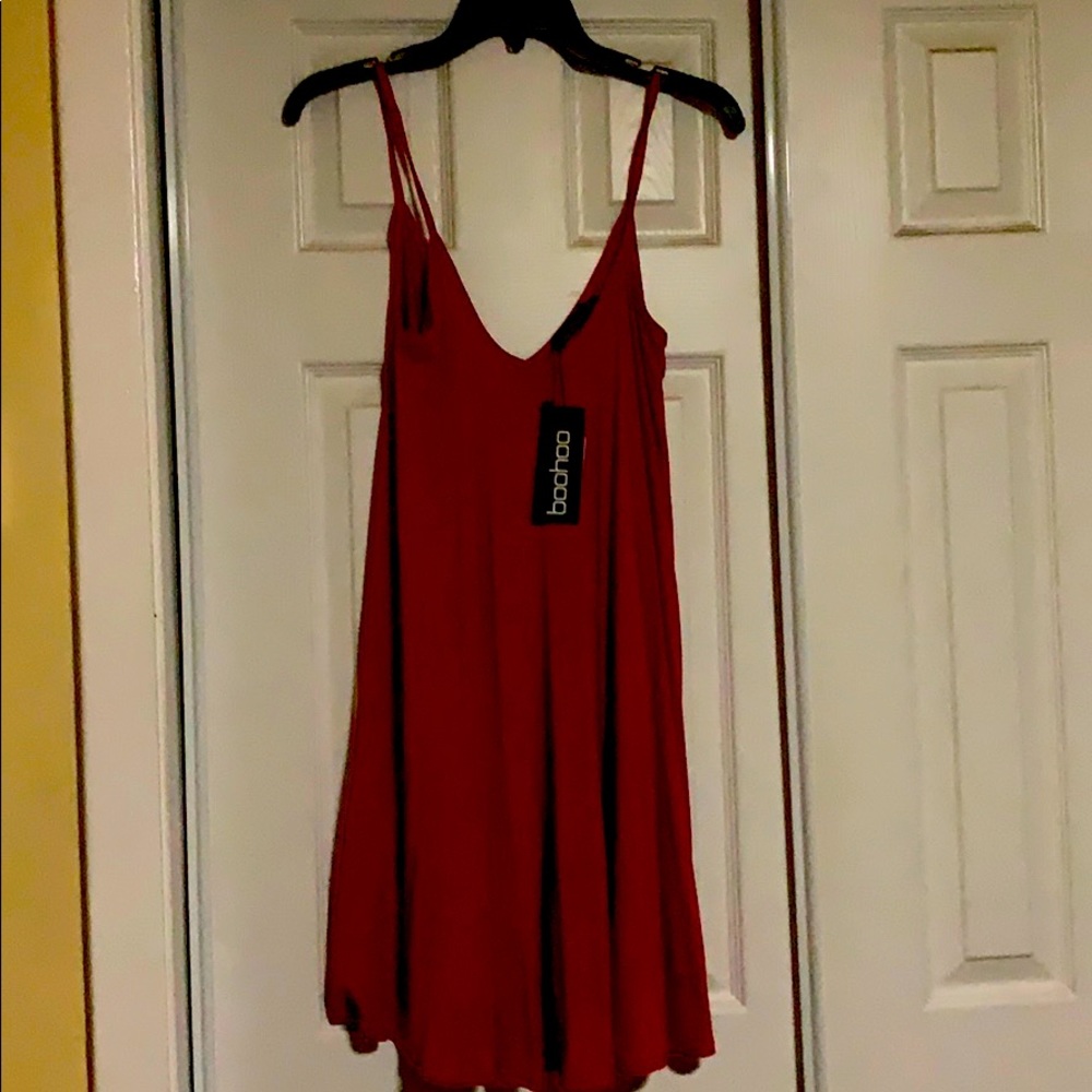 BooHoo red dress